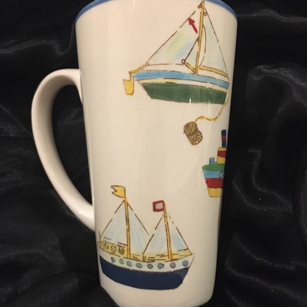 Studio Nova “YACHT RACE” LATTE / coffee MUG! RARE! - Picture 2 of 8